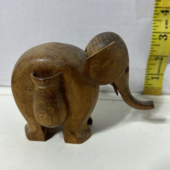 3 Wooden Elephants. Tallest Approx. 3” - Picture 2 of 7